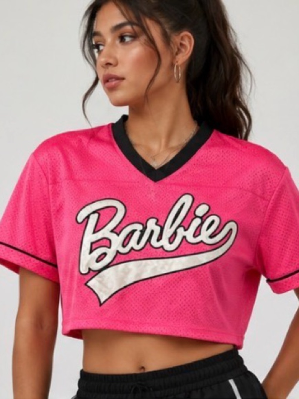 Barbie pink Malibu 59 crop jersey size large